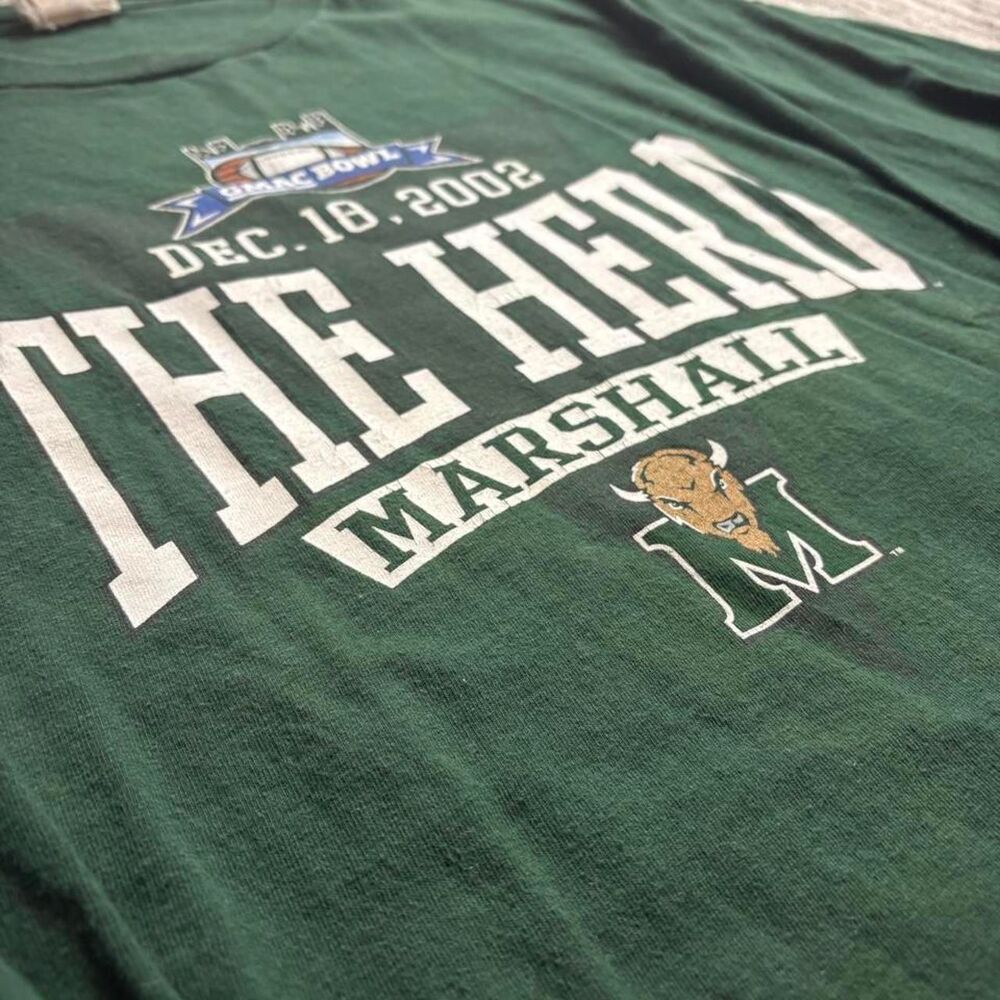 SUPER CRAZY vintage y2k graphic of 2002 Marshall University long sleeve shirt